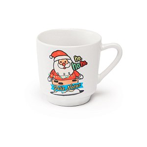 Caneca Lisa Branca Decorada Natal 200 ml