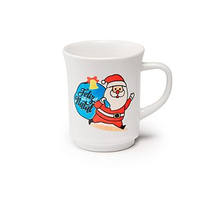Caneca Americana Branca Decorada Natal 220 ml