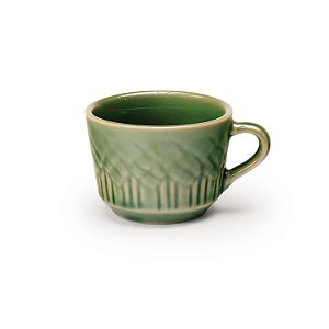 Xícara Chá Relevo Verde 90 ml