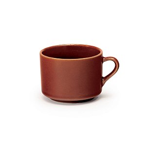 Xícara Chá Lisa Marrom 150 ml
