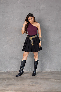 Regata Nula Manga Cereja Laqueada