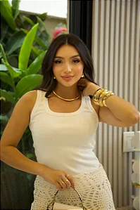 REGATA RIBANA CANELADA OVAL - OFF TALCO