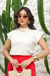 T-SHIRT MUSCLE - CREME NATURAL