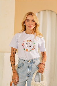 Tshirt Floresça Onde Deus Te Plantar Algodão