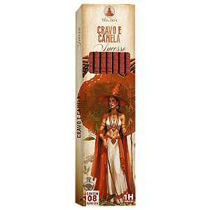 Incenso Linha Mística 0% Carvão Cravo e Canela C/ 8 Varetas
