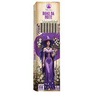Incenso Linha Mística 0% Carvão Dama da Noite C/ 8 Varetas