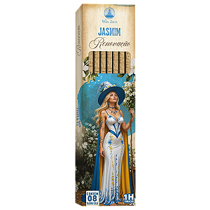 Incenso Linha Mística 0% Carvão Jasmim C/ 8 Varetas