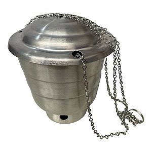 Turíbulo Para Defumação Pequeno em Alumínio Com Corrente 12 cm