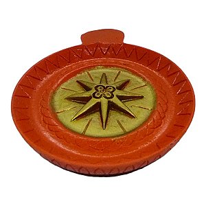 Incensario Prato 10 cm Universal Laranja em Resina