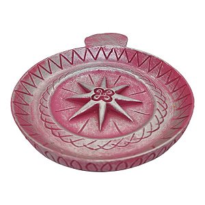 Incensario Prato 10 cm Universal Rosa em Resina