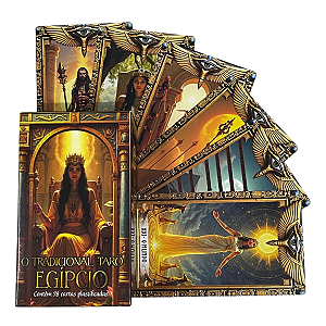 O Tradicional Tarô Egípcio 78 Cartas Plastificadas e Manual