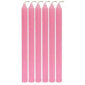 Vela Palito Rosa pacote com 9 unidades