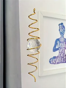 Captador de Energia Espiral – Suncatcher de Luz e Harmonia – Dourado