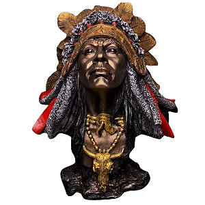 Busto Caboclo Pena (D) 26 cm - Umbanda Candomble