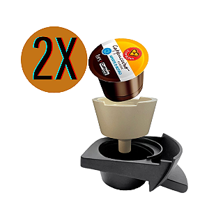2x Adaptador Três Corações Para Cafeteira Dolce Gusto Branco