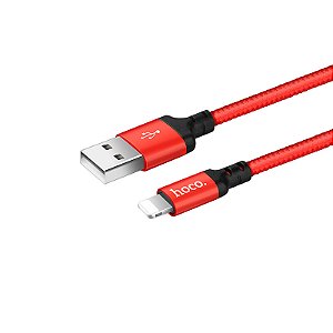 CABO 1M IPHONE - HOCO X14 - VERMELHO