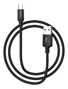 CABO HOCO X14 2M V8 TECIDO - PRETO