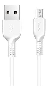 CABO HOCO X20 V8 SILICONE - 2 METROS - BRANCO