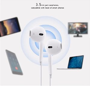 FONE ESTEREO SOUND EXTRA BASS P2 M1 HOCO BRANCO