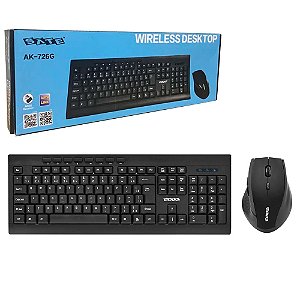 KIT TECLADO+MOUSE WIRELESS SATE AK-726G