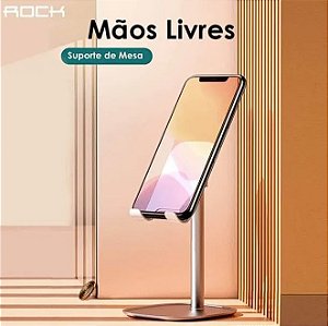 SUPORTE DE CELULAR PARA MESA - AJUSTÁVEL  - ROCK SPACE - PRETO