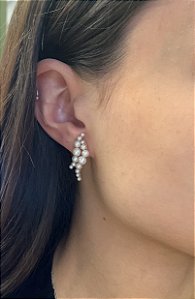 BRINCO DE OURO 18K 30 PEROLAS