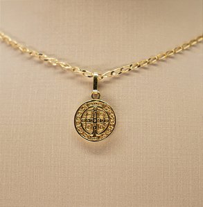 PINGENTE DE OURO 18K PI427 SÃO BENTO