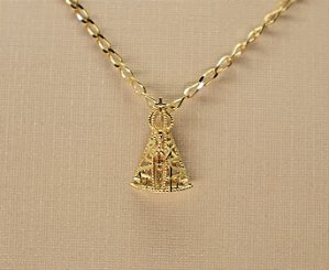 PINGENTE DE OURO 18K PI002 NOSSA SENHORA APARECIDA