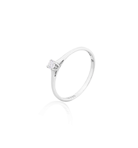 ANEL DE OURO 18K SOLITÁRIO AN08050201009 T.17 0,09 PT BRIL