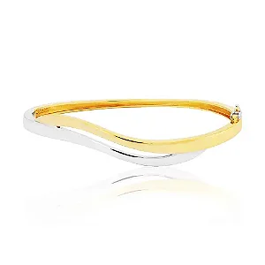 PULSEIRA ALGEMA BICOLOR EM OURO 18K