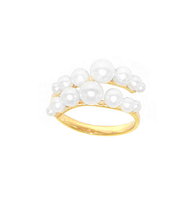 ANEL DE PÉROLAS OURO 18K