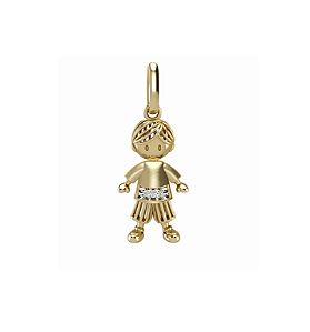 PINGENTE DE OURO 18K MENINO 3BRIL