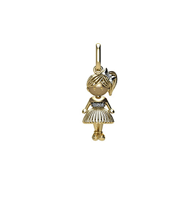 PINGENTE MENINA OURO 18K 4BRIL
