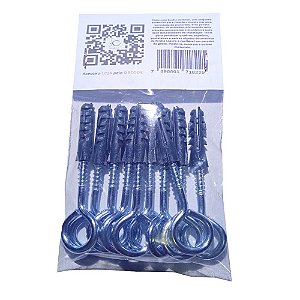 Pitão 3,3x53mm com Bucha 6mm c/ 10 unidades Varal Gancho