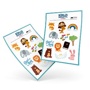 Cartela de Adesivos – Bíblia Infantil
