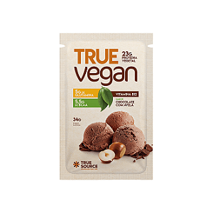 Proteína Vegana True Vegan Chocolate com Avelã Sachê 34g True