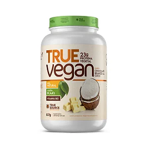 Proteína Vegana True Vegan Chocolate Branco com Coco – 837g