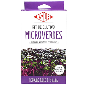 Kit - Microverdes de Rúcula e Repolho Roxo
