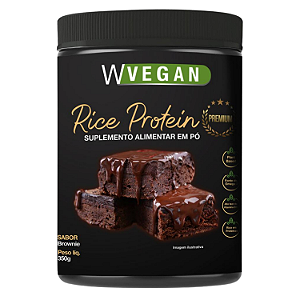 Proteína Vegetal Premium 350g com DHA WVegan – Sabor Brownie