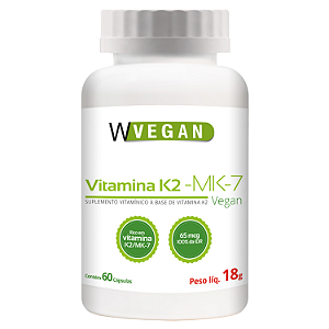 Vitamina K2 MK7 65mcg 60 Cápsulas WVegan
