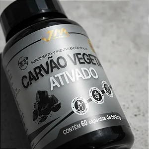 Carvão Vegetal Ativado Puro – 60 Cápsulas