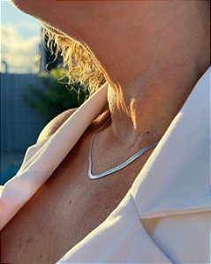 Colar Fita Steel Glow Inox