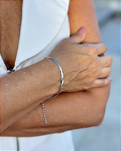 Pulseira fita trançada Steel Glow Inox