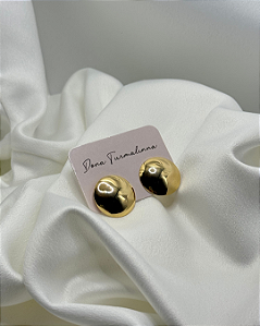Brinco Redondo Liso banhado em ouro 18k