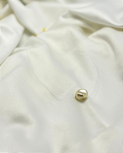 Colar Fio de Nylon Pérola Barroca Banhado em Ouro 18k