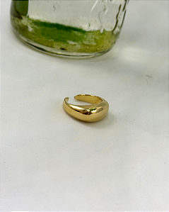 Anel de Dedinho Regulável Liso Banhado em Ouro 18k