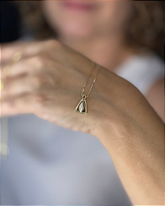 Colar Nossa Senhora Perolado Banhado em Ouro 18k