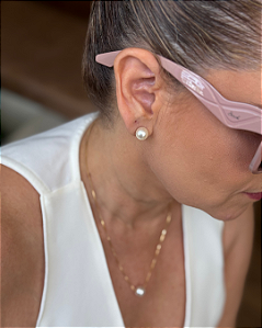 Conjunto Pérola Banhado em Ouro 18k