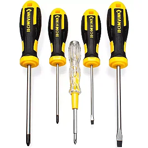 Conjunto de Chaves de Fenda e Phillips + Chave Teste Profissional - Bomvink