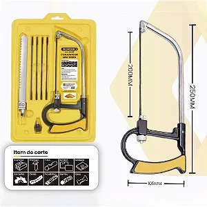 Kit 7 PEÇAS Arco De Serra Mini Serrote Para Vários Materiais